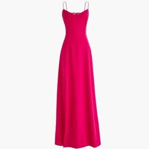 J. Crew Drapey Spaghetti Strap Dress Side Slit